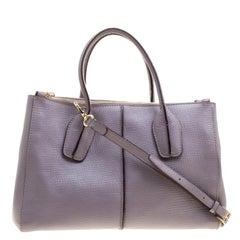 Tod's Lilac Leather D-Styling Shopper Tote