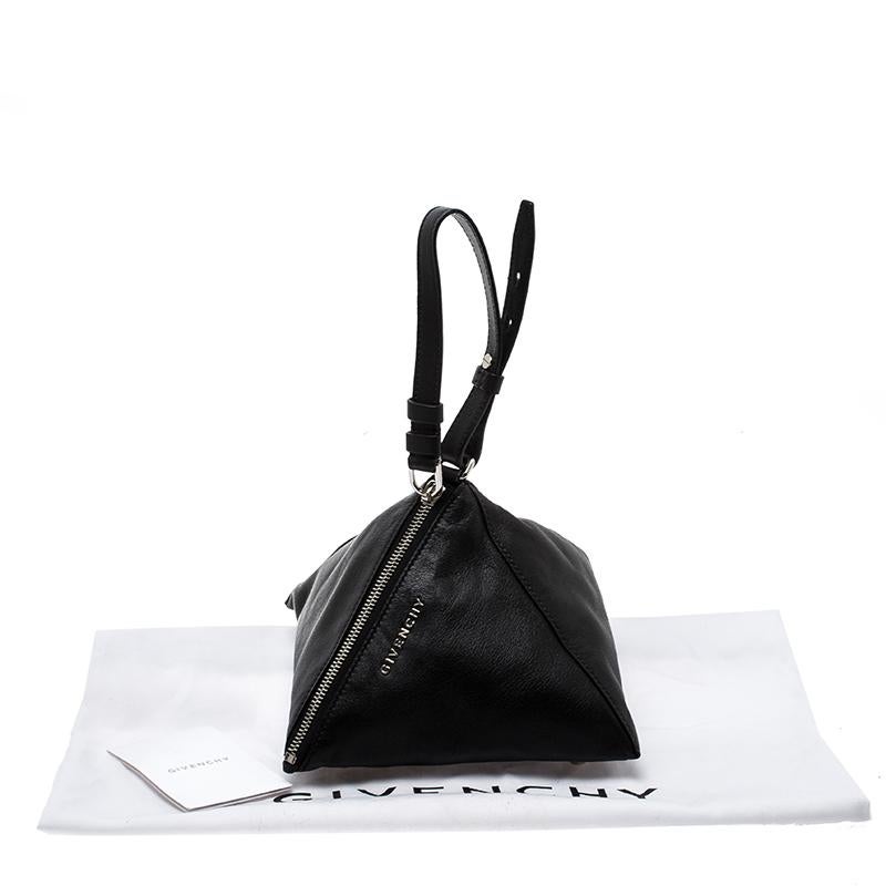 Women's Givenchy Black Leather Small Triangle Pouch