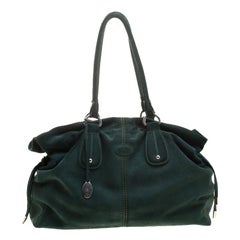 Tod’s Green Suede Tote