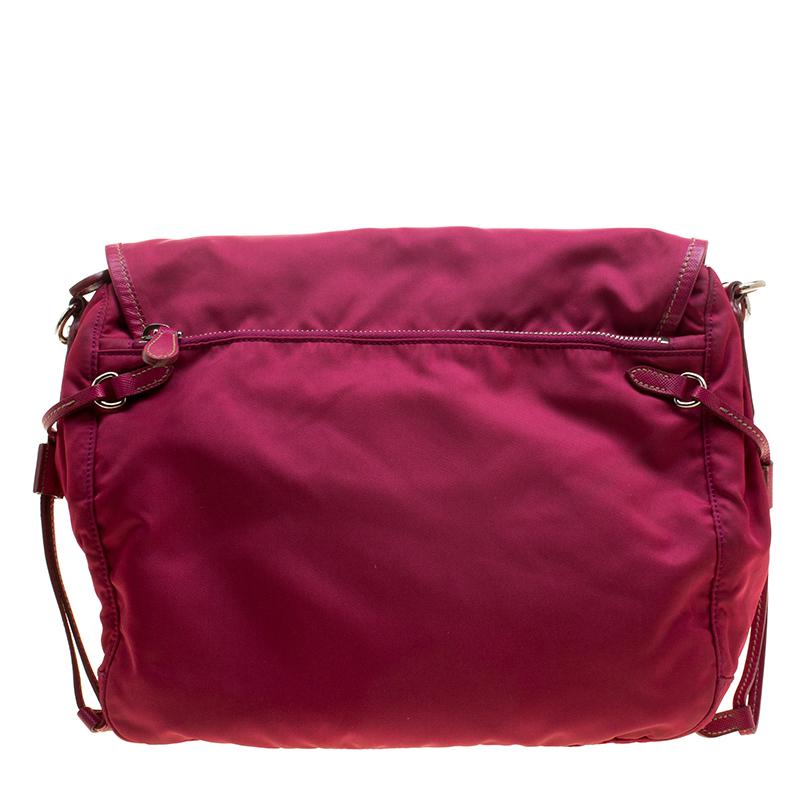 Prada Magenta Nylon Crossbody Bag at 1stDibs | magenta crossbody bag