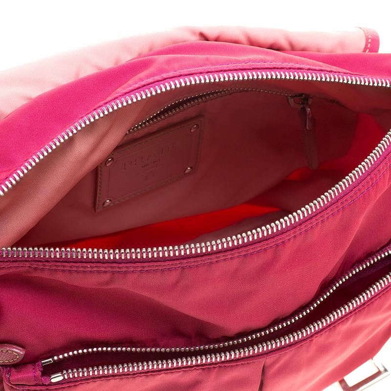 Women's Prada Magenta Nylon Crossbody Bag