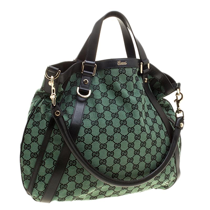 Gucci Green/Black GG Canvas Medium Abbey Shoulder Bag 2
