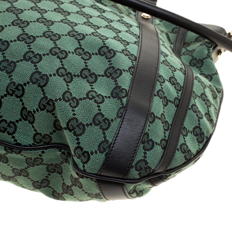 Gucci Green/Black GG Canvas Medium Abbey Shoulder Bag 4