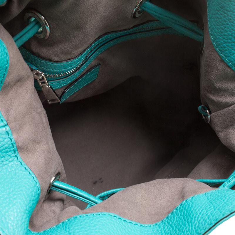 Women's Lancel Green Leather Premiere Flirt Bucket Shoulder Bag