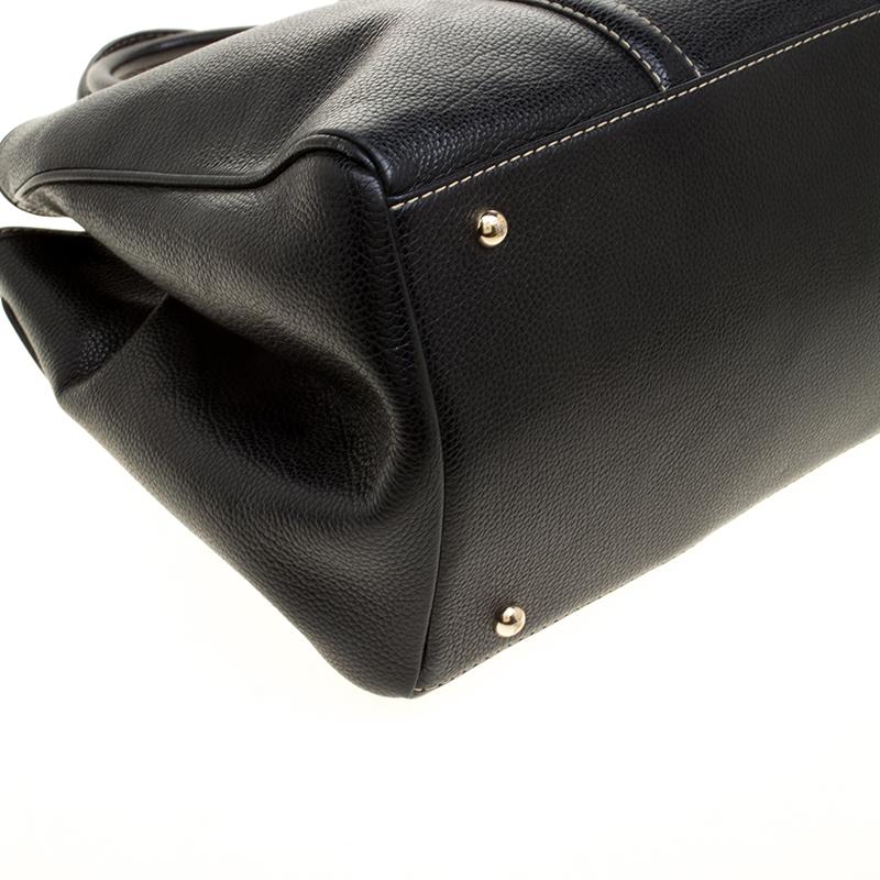 Carolina Herrera Black Leather Matteo Tote 3