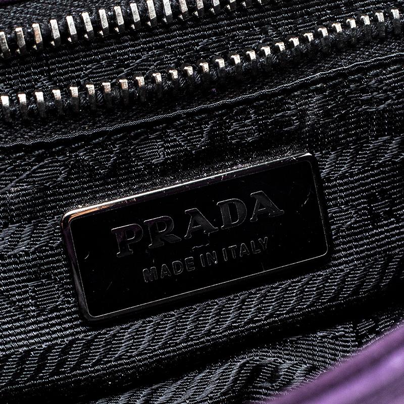 Women's Prada Purple Suede Chain Shoulder Bag