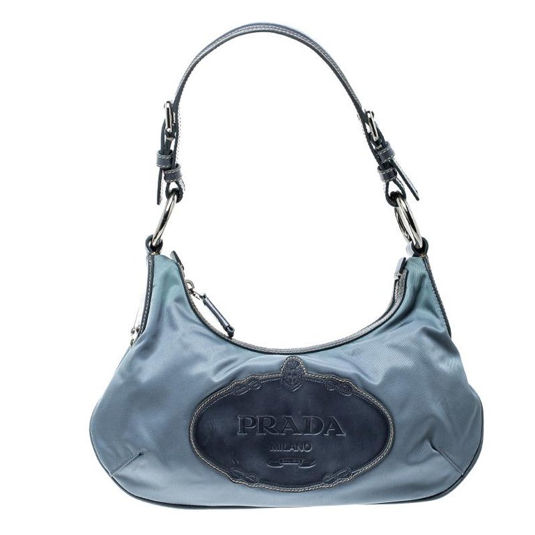 Prada Light Blue Nylon Shoulder Bag at 1stDibs prada light blue bag