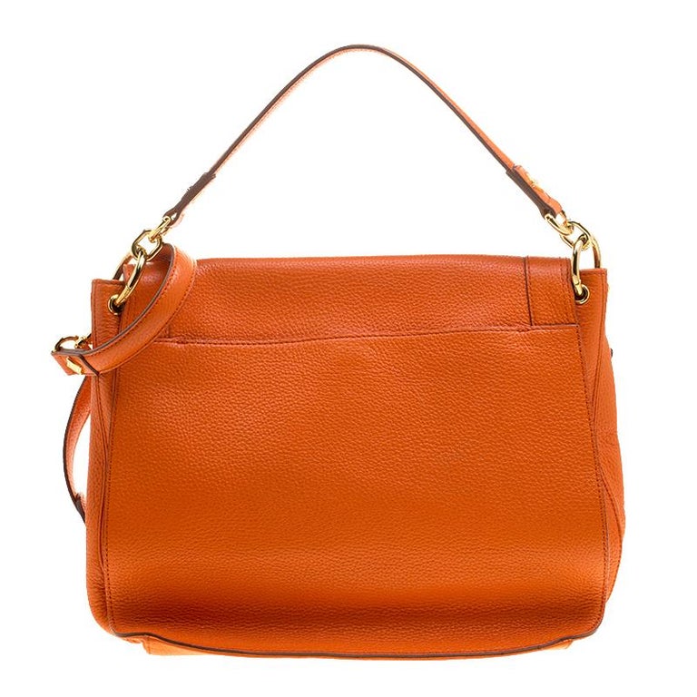 MCM Orange Leather Shoulder Bag at 1stdibs
