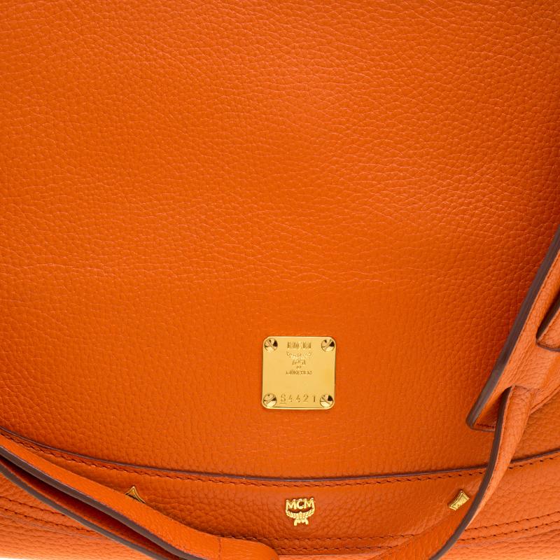 Women's MCM Orange Leather Shoulder Bag
