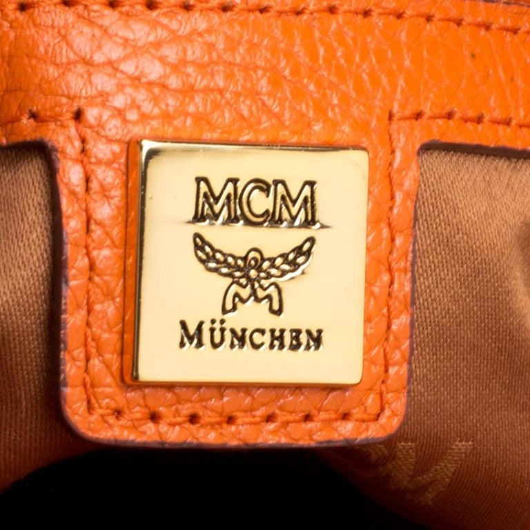 MCM Orange Leather Shoulder Bag at 1stDibs mcm orange bag