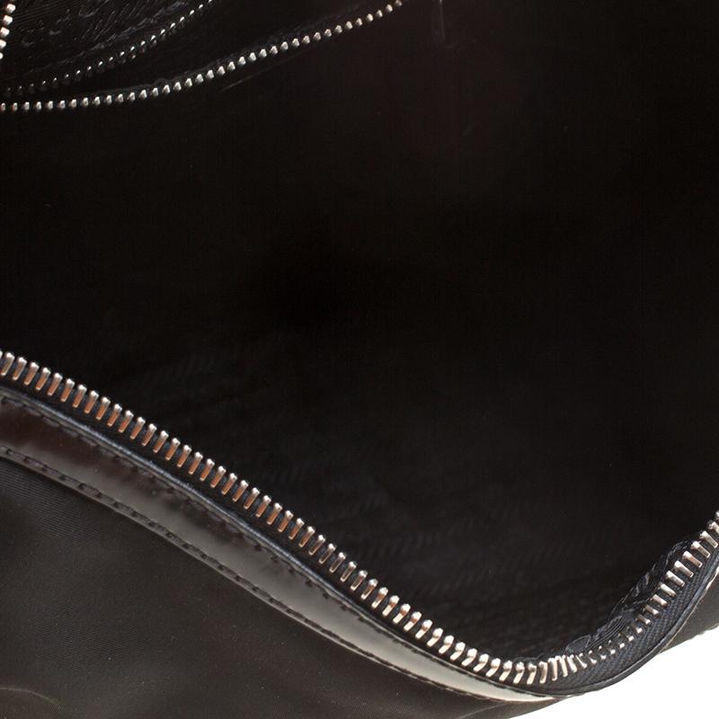 Prada Black Nylon And Leather Hobo 2