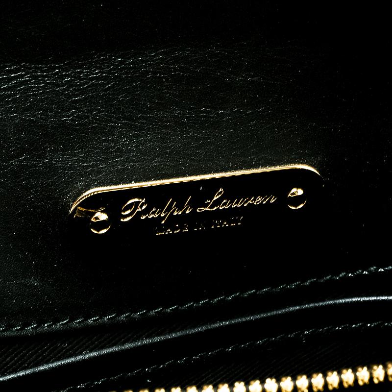 Ralph Lauren Black Leather Ricky Chain Shoulder Bag 1