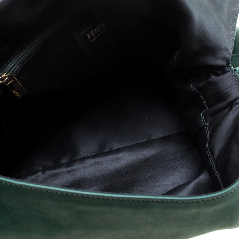 Fendi Green Shimmering Leather Mama Forever Shoulder Bag 3