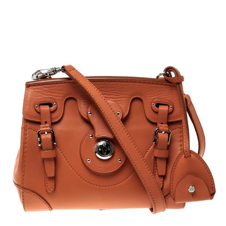 Ralph Lauren Orange Leather Ricky Crossbody Bag at 1stDibs | orange ...