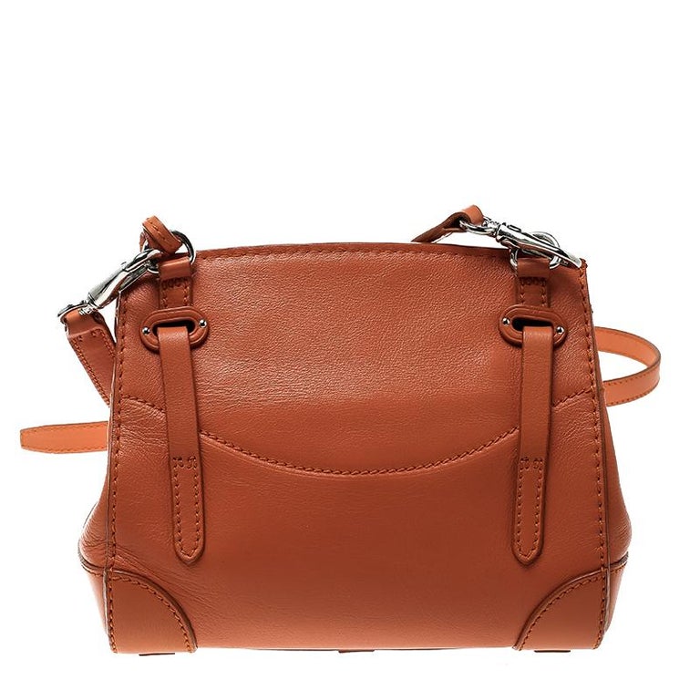 Ralph Lauren Orange Leather Ricky Crossbody Bag at 1stDibs orange