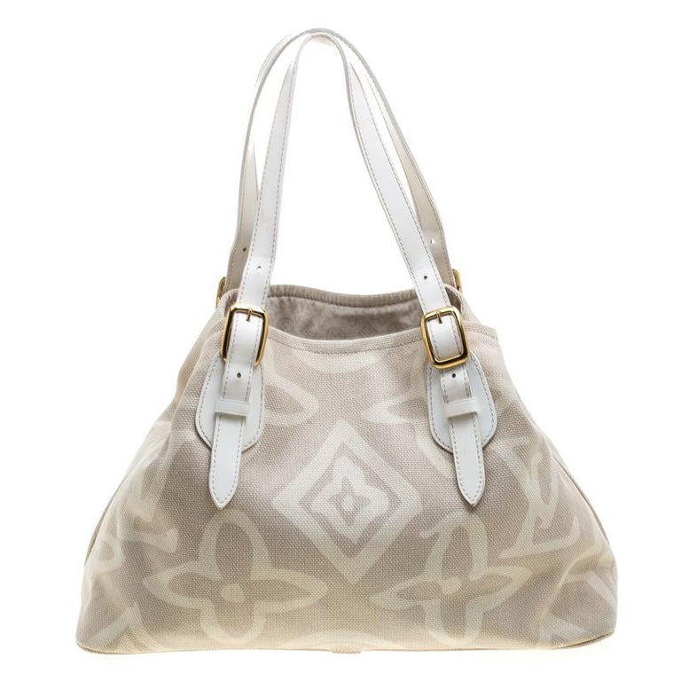 Louis Vuitton Beige Limited Edition Tahitienne Cabas PM Bag at 1stdibs