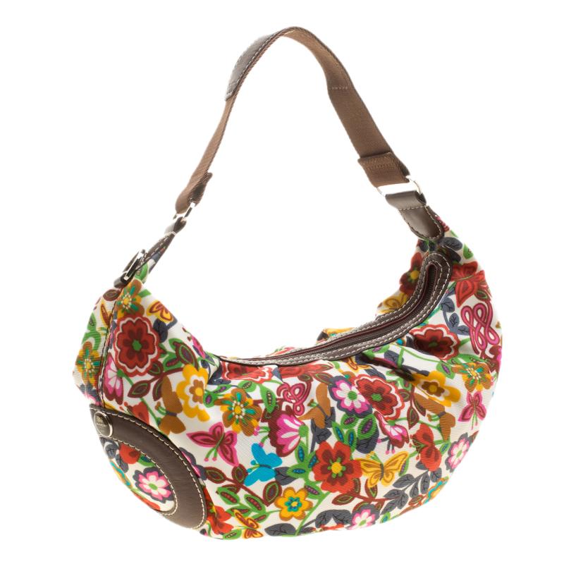 Lancel Multicolor Printed Fabric Shoulder Bag 2