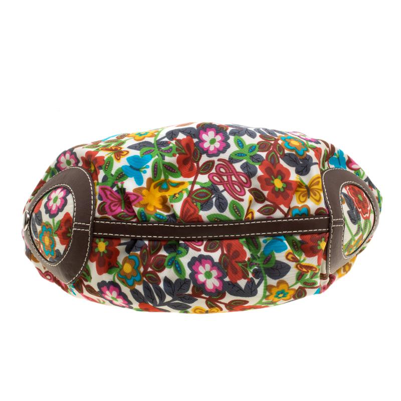 Lancel Multicolor Printed Fabric Shoulder Bag 6