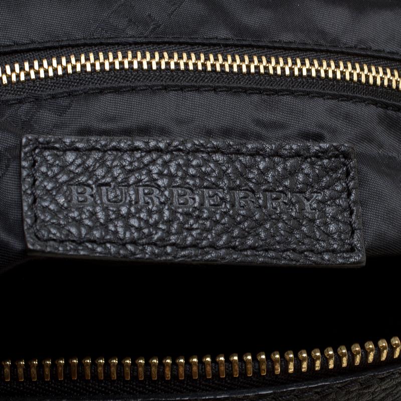 Burberry Black Pebbled Leather Kirley Satchel 2