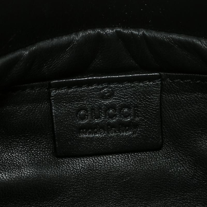 Women's Gucci Black Patent Leather Hysteria Clutch