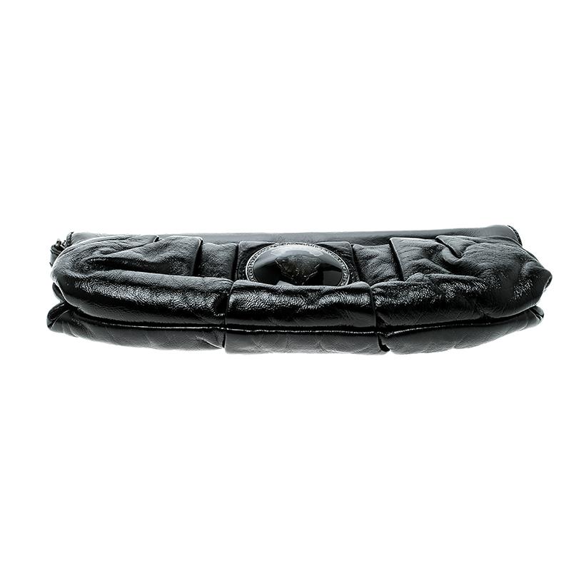 Gucci Black Patent Leather Hysteria Clutch 1