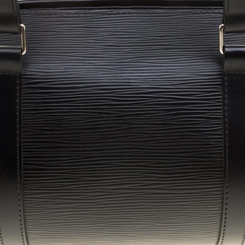 Women's Louis Vuitton Black Epi Leather Soufflot Bag