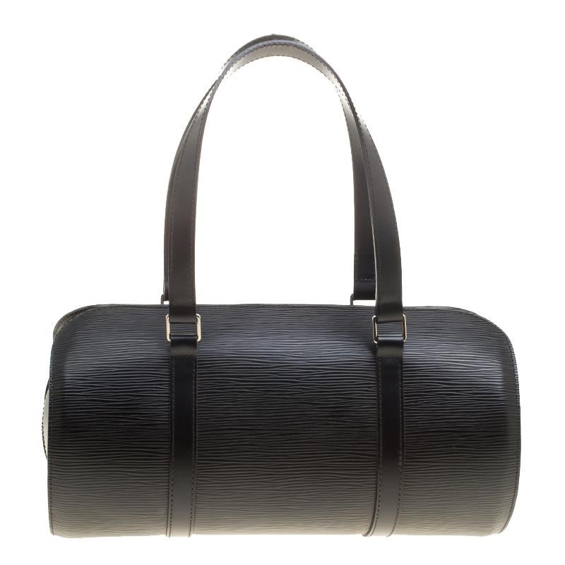 Epi leather is a material that has not only gained a reputation for its high-quality but has also become a signature of Louis Vuitton worldwide. With the same authenticity and durability, this Soufflot bag was crafted. It carries a rounded shape