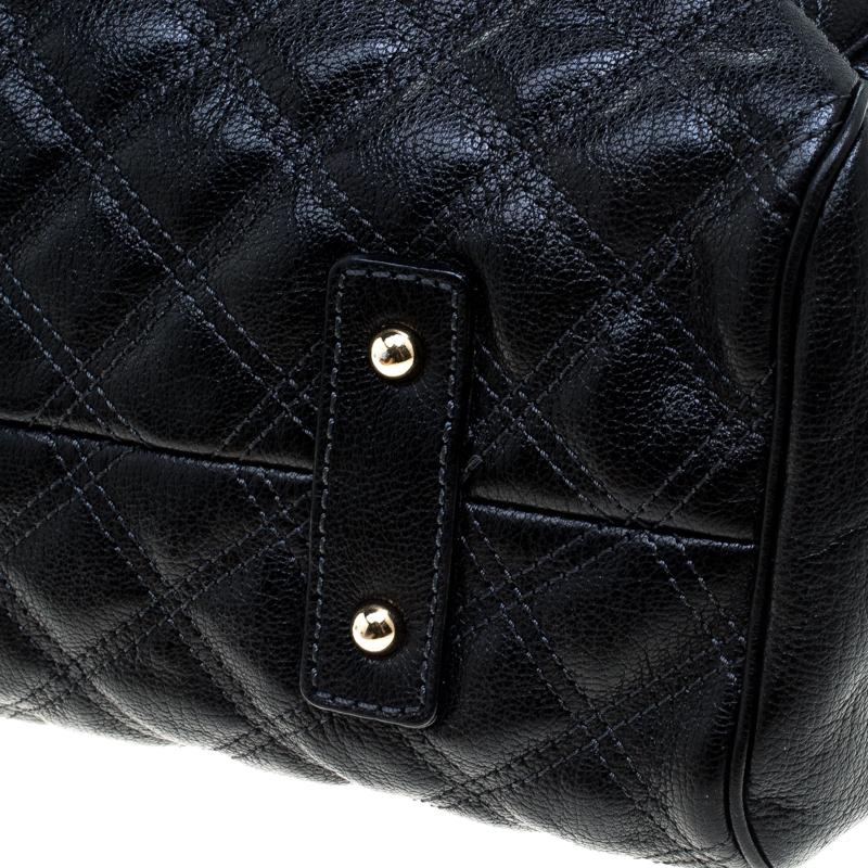 Marc Jacobs Black Quilted Leather Stam Satchel 6