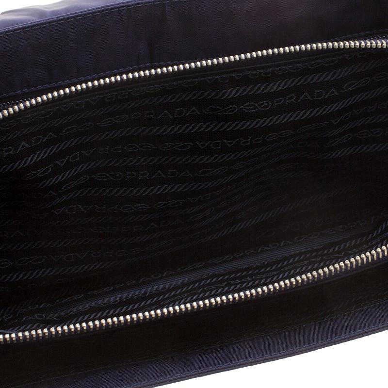 prada navy blue nylon bag