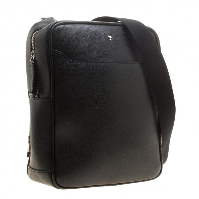 Montblanc Black Leather Small Sartorial Messenger Bag at 1stDibs | montblanc  messenger bag, montblanc crossbody bag, mont blanc messenger bag