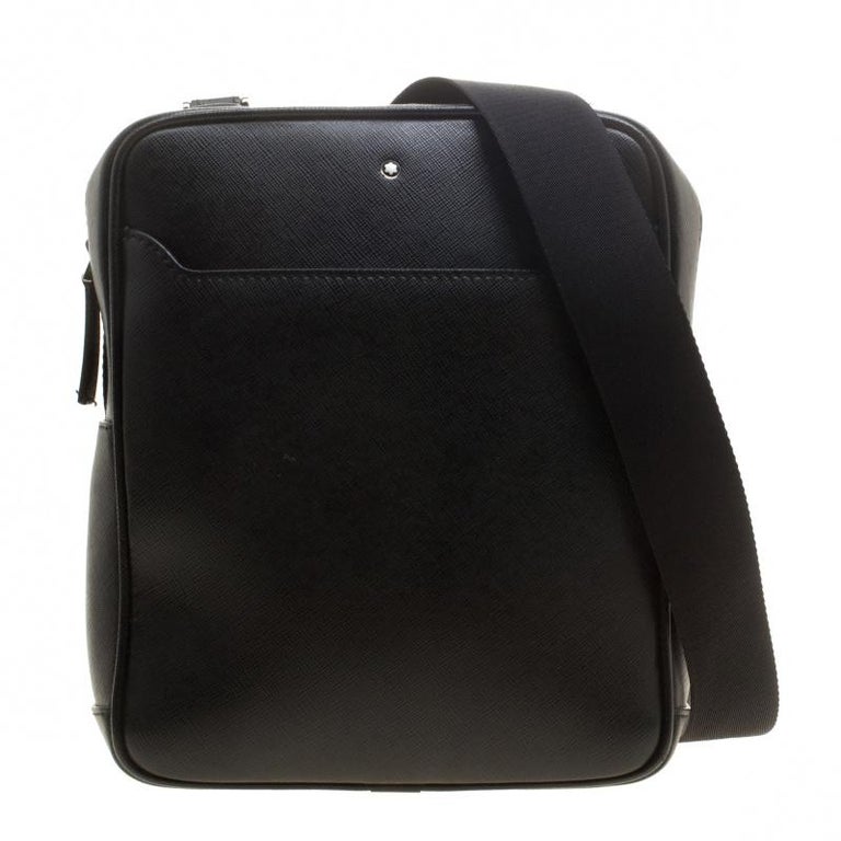 Montblanc Black Leather Small Sartorial Messenger Bag at 1stDibs | mont  blanc cufflinks, montblanc meisterstuck