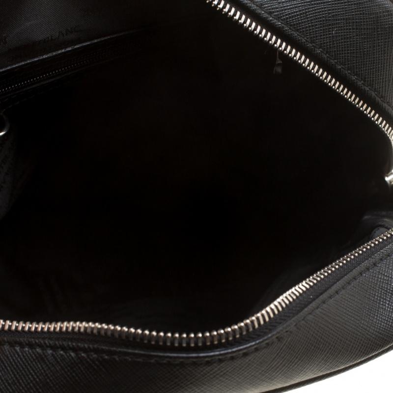 Montblanc Black Leather Small Sartorial Messenger Bag 4