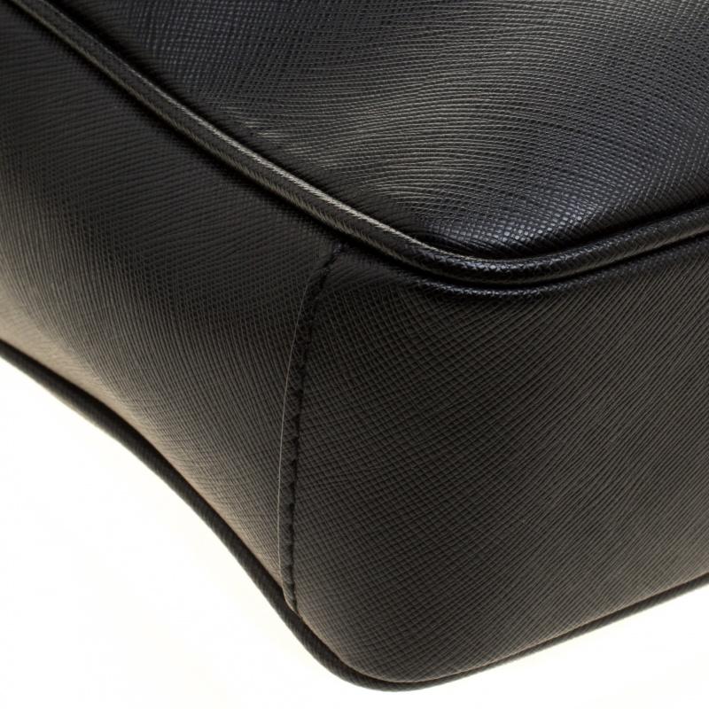 Montblanc Black Leather Small Sartorial Messenger Bag 2