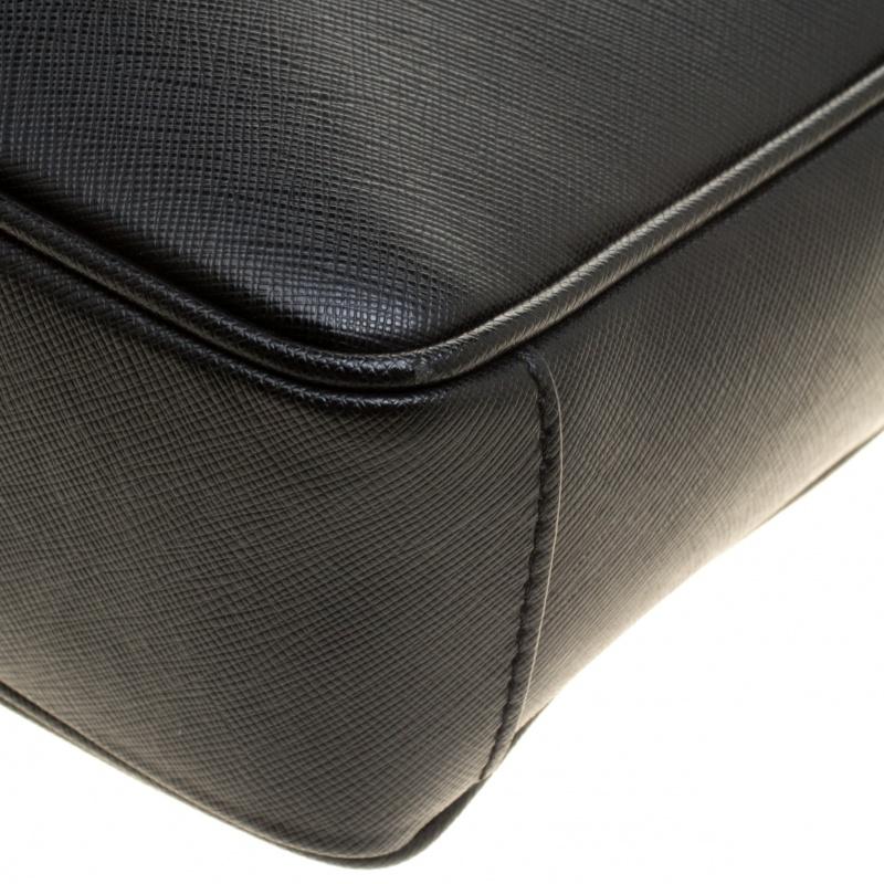Montblanc Black Leather Small Sartorial Messenger Bag 1