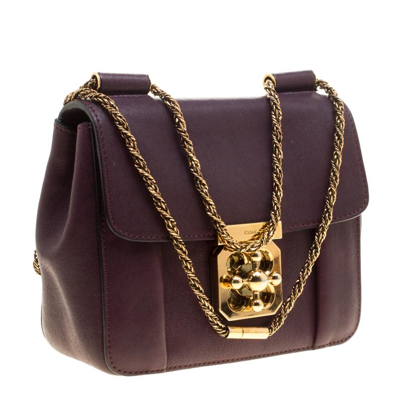 Chloe Purple Leather Small Elsie Shoulder Bag 1