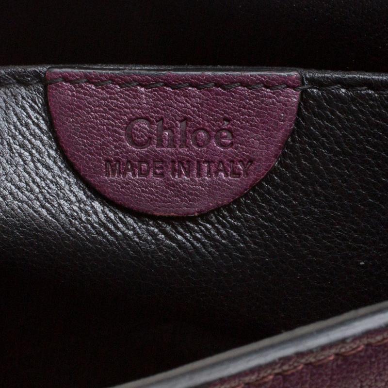 Black Chloe Purple Leather Small Elsie Shoulder Bag