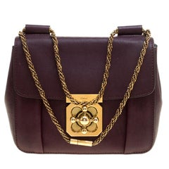 Chloe Purple Leather Small Elsie Shoulder Bag