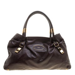 Chloe Brown Leather Victoria Tote