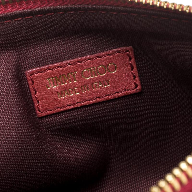 Jimmy Choo Red Leather Chain Bag 1