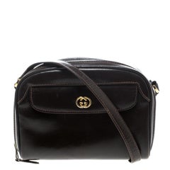 Gucci Dark Brown Leather Shoulder Bag