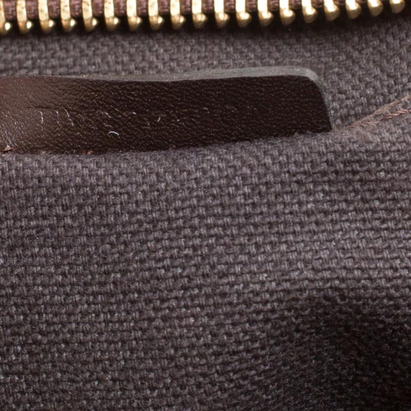 Burberry Beige/ Dark Brown Haymarket Check PVC and Leather Regent Tote 5