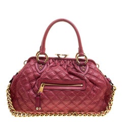 Marc Jacobs Pink Quilted Leather Stam Shoulder Bag