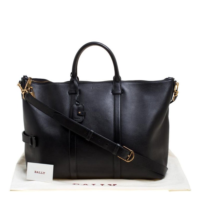 Bally Black Leather Weekend Bag at 1stDibs bally weekend bag, bally duffle, bally duffle bag
