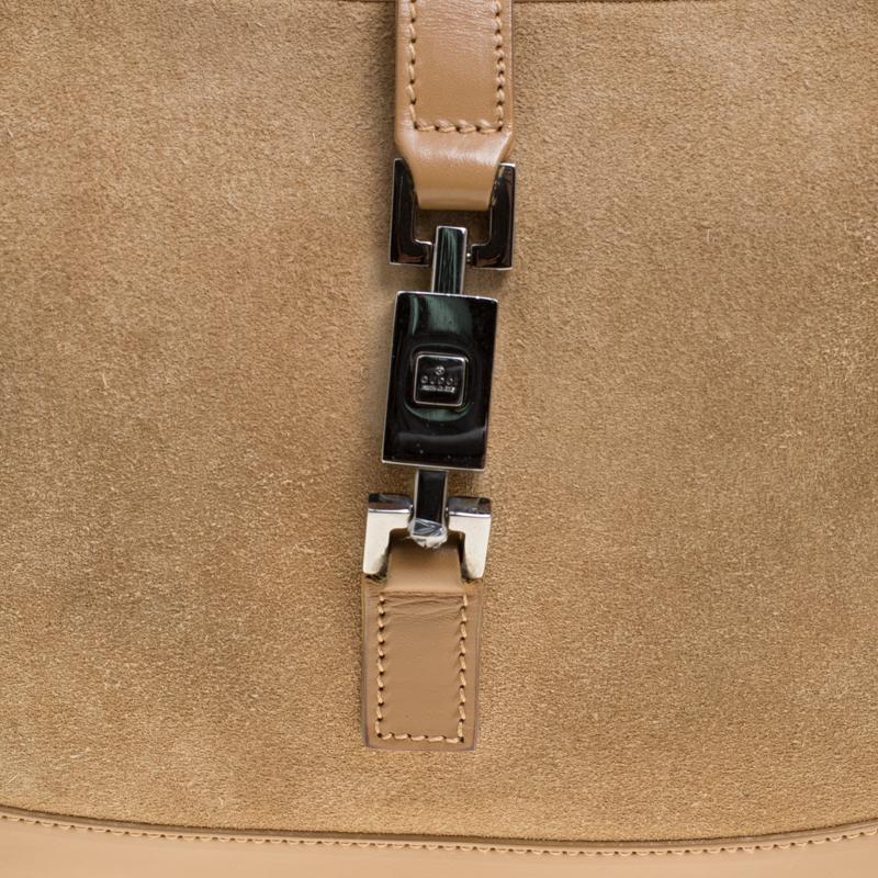 Gucci Brown Suede and Leather Jackie Shoulder Bag 4