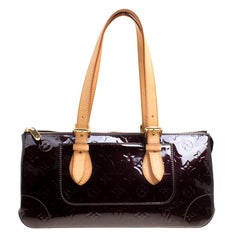 Louis Vuitton Burgundy Monogram Vernis Rosewood Avenue Bag
