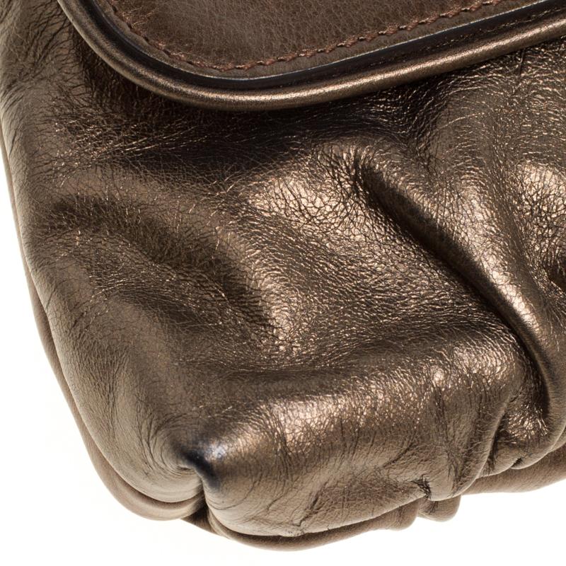 Gucci Metallic Khaki Leather Hysteria Shoulder Bag 5