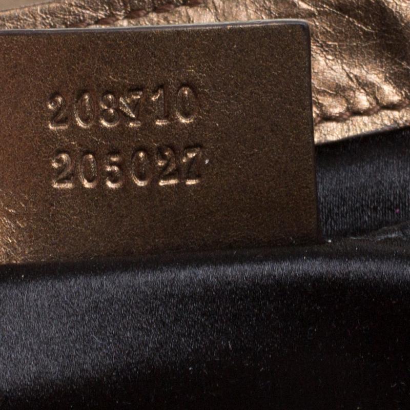 Gucci Metallic Khaki Leather Hysteria Shoulder Bag 7