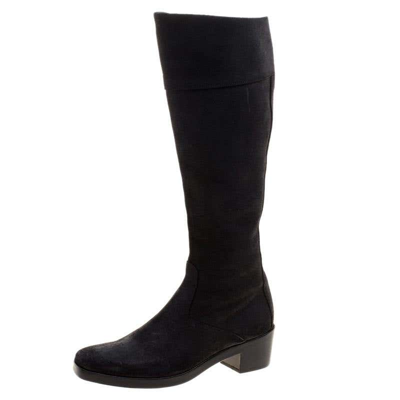 Balenciaga Black Leather Knee High Boots Size 38 at 1stDibs ...