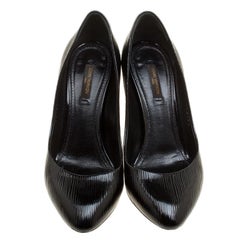 Louis Vuitton Black Epi Leather Joyce Pumps Size 38.5