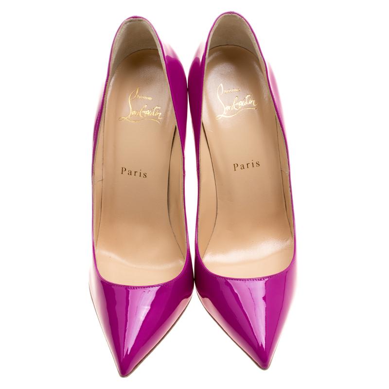 Have a pleasant day out in the sun by donning this pair. Spruce up the outfit with this pair of leather-lined pumps. Sport a darling look by pairing your outfit with this pair of Christian Louboutin pumps.

Includes: The Luxury Closet Packaging

